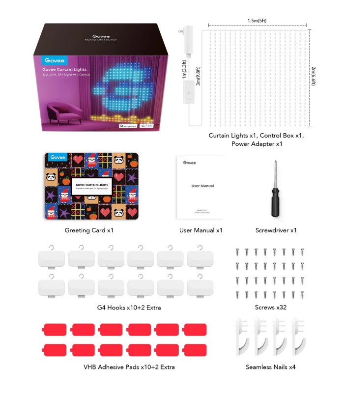نور پردهای گووی | Govee Curtain Lights