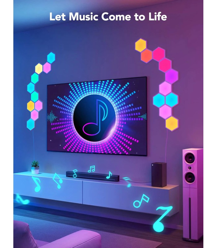 پنل نوری شش‌ضلعی تخت هوشمند گووی | Govee Glide Hexa Light Panel