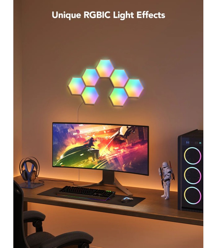 پنل نوری شش‌ضلعی تخت هوشمند گووی | Govee Glide Hexa Light Panel