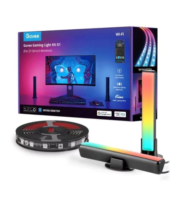 نور پس‌زمینه نواری و لایت‌بار مخصوص بازی گووی | Govee Gaming Light Kit G1 (27-34inch)