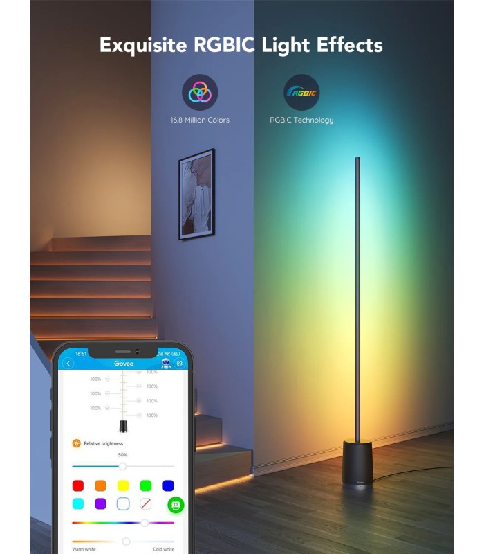 لامپ ایستاده گووی | Govee Lyra RGBICWW Corner Floor Lamp