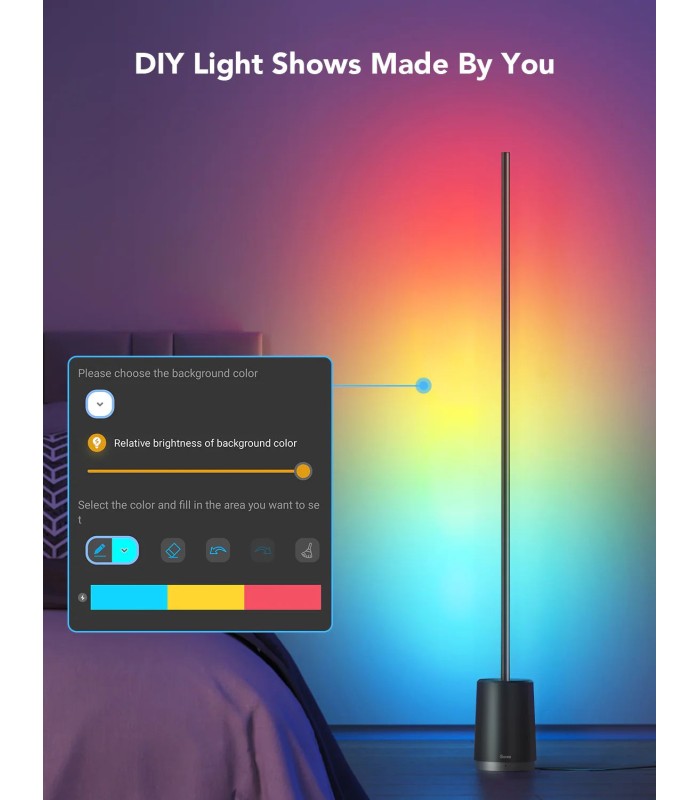 لامپ ایستاده گووی | Govee Lyra RGBICWW Corner Floor Lamp