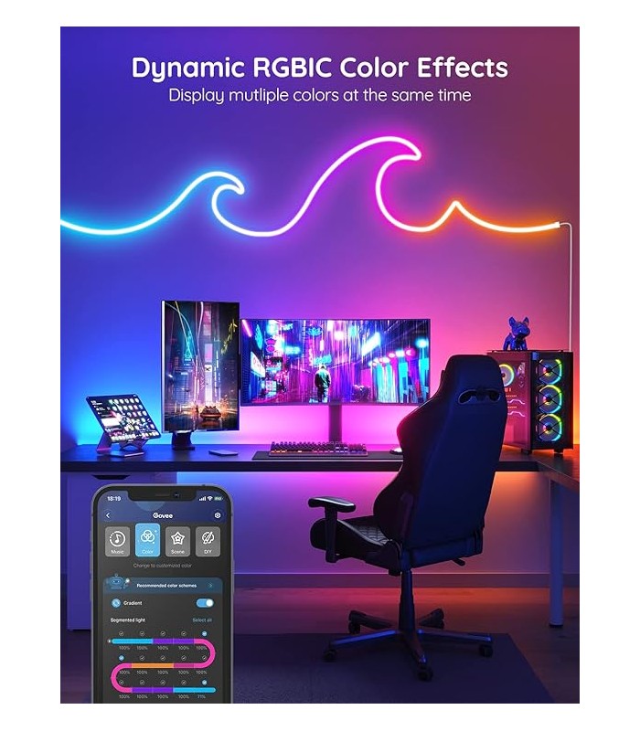 ریسه خطی نئونی گووی | Govee RGBIC LED Neon Rope Light