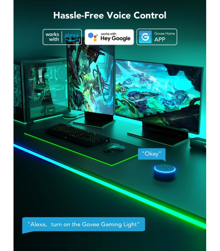 نور نئون طنابی برای میز گووی | Govee RGBIC LED Neon Rope Light for Desks