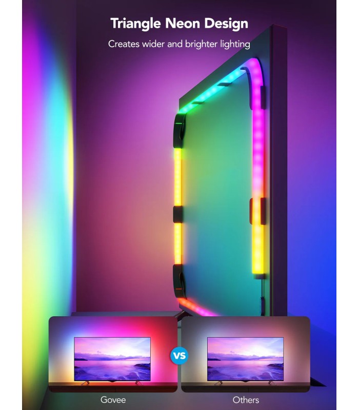 نور پشت تلوزیون گووی |Govee RGBIC Neon TV Backlight