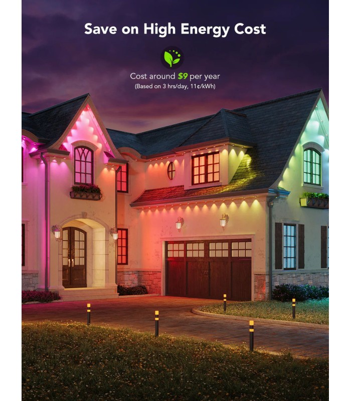 نور فضای‌ باز گووی (۱۵ متر) | (50ft) Govee RGBIC Permanent Outdoor Lights