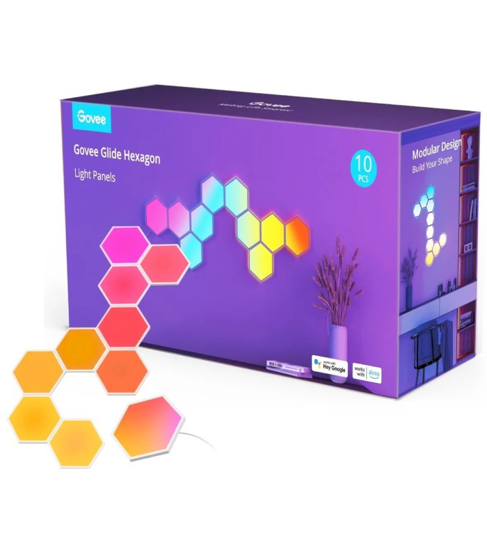 پنل نوری شش‌ضلعی تخت هوشمند گووی | Govee Glide Hexa Light Panel
