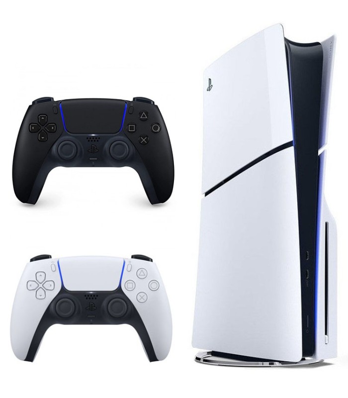 باندل کنسول بازی سونی مدل پلی استیشن ۵ اسلیم استاندارد + کنترلر دوال سنس مشکی