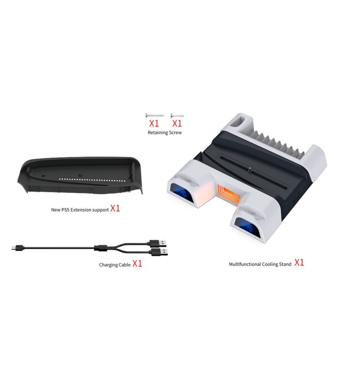 پایه شارژر و خنک‌کننده چند منظوره دابی برای پلی استیشن ۵ مدل Dobe TP5-3536B