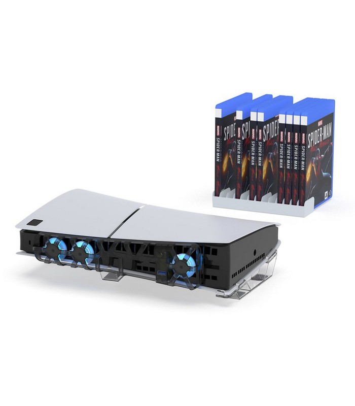 ست ۳ در ۱ لوازم جانبی دابی برای پلی استیشن ۵ مدل Dobe TP5-35129 (پایه افقی کنسول - فن خنک کننده - استند عمودی دیسک)