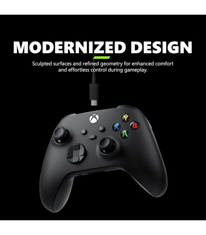 کنترلر ایکس باکس رنگ مشکی | Xbox Controller Carbon Black - به همراه کابل USB-C