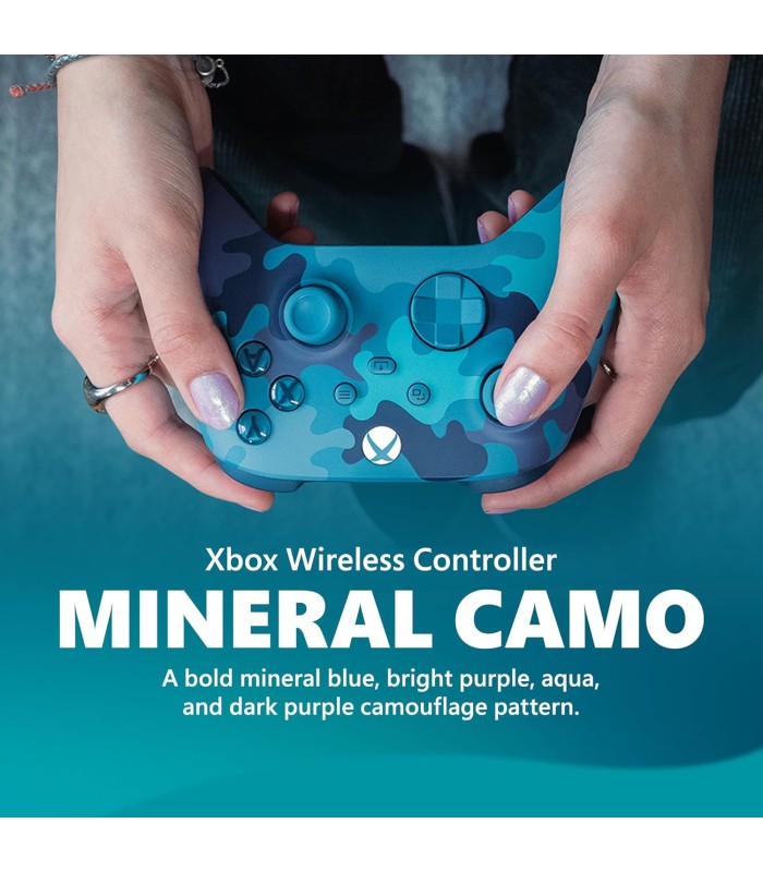کنترلر ایکس باکس رنگ آبی چریکی | Xbox Controller Mineral Camo
