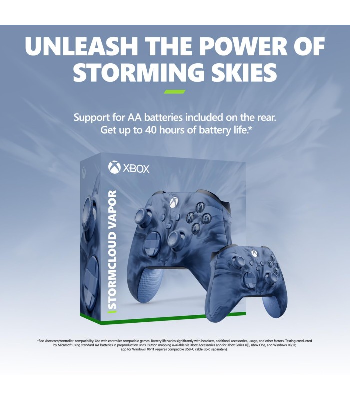 کنترلر ایکس باکس رنگ سرمه‌ای مشکی | Xbox Controller Stormcloud Vapor