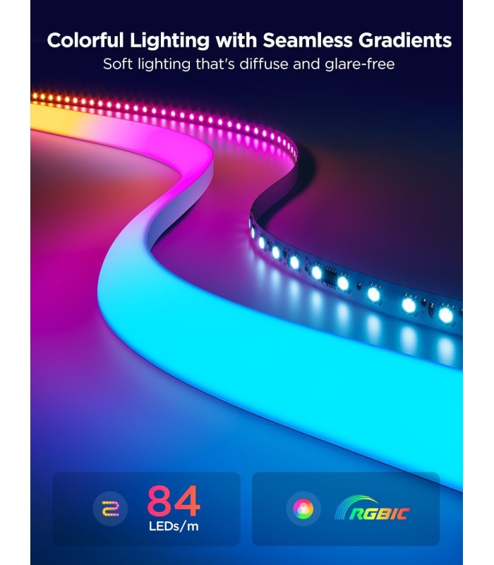 چراغ نئونی هوشمند ۵ متری گووی مدل Govee Neon Rope Light for Wall Lining