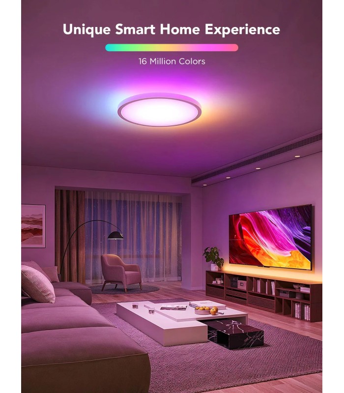 چراغ سقفی هوشمند ۳۰ سانتی‌متری گووی مدل Govee 12-Inch RGBWW + RGBIC Smart Ceiling Light