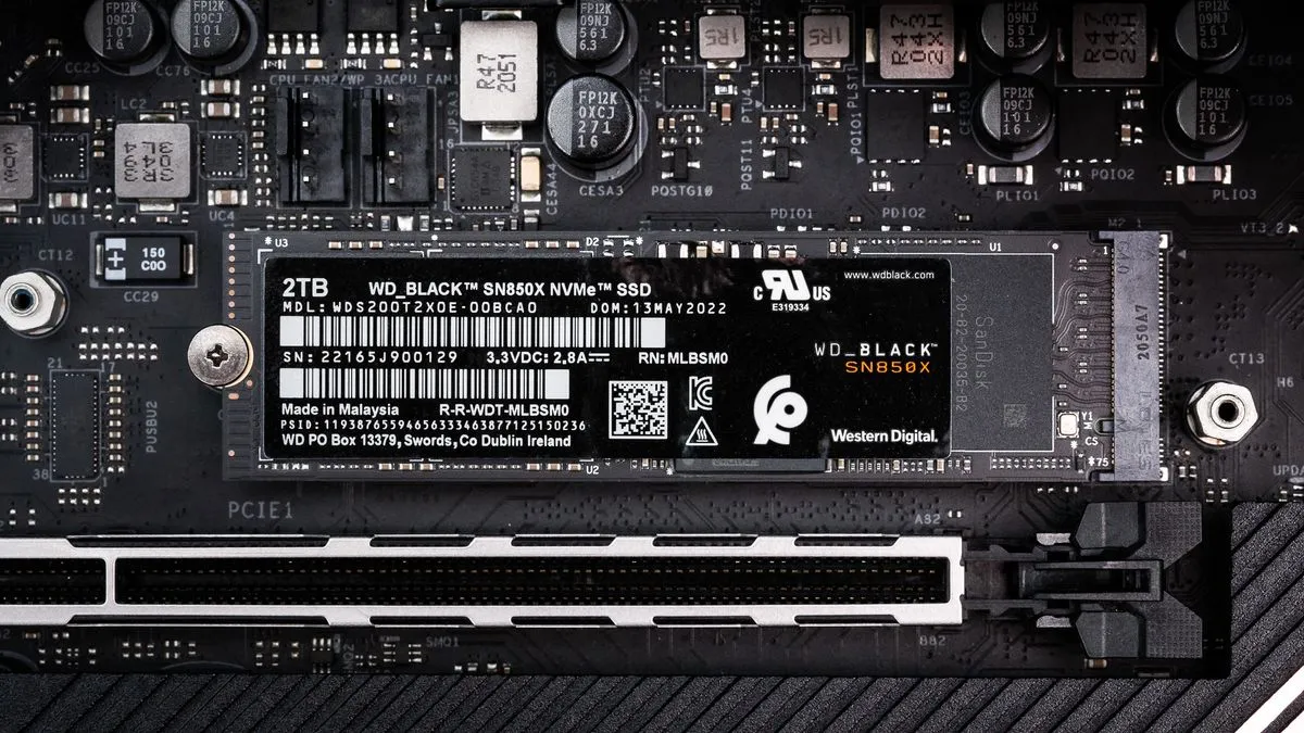 دبلیو‌دی بلک اس‌ان۸۵۰اکس (WD Black SN850X) اس اس دی PS5