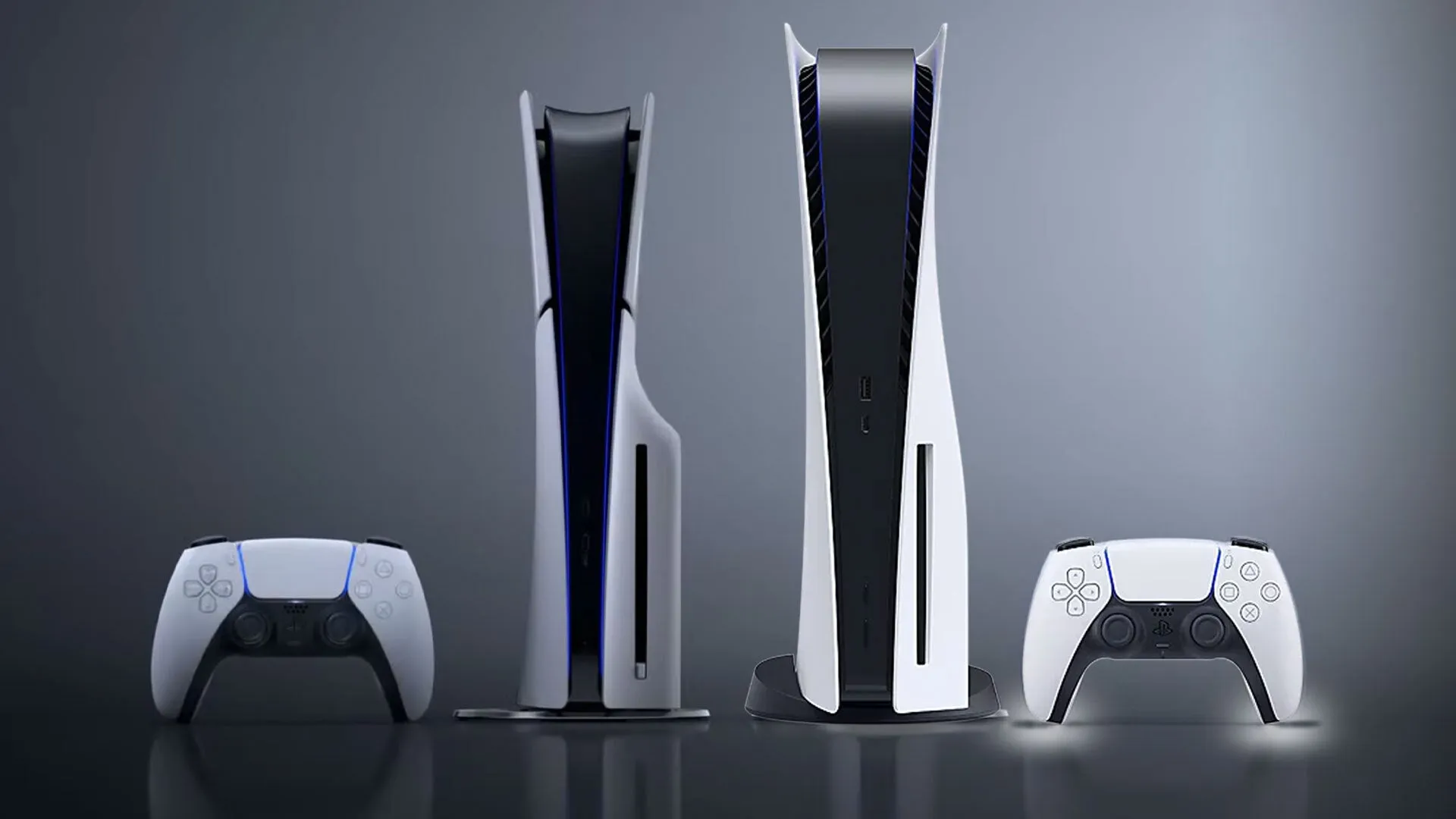 مقایسه ابعاد کنسول PS5 Slim با نسخه اولیه پلی استیشن ۵